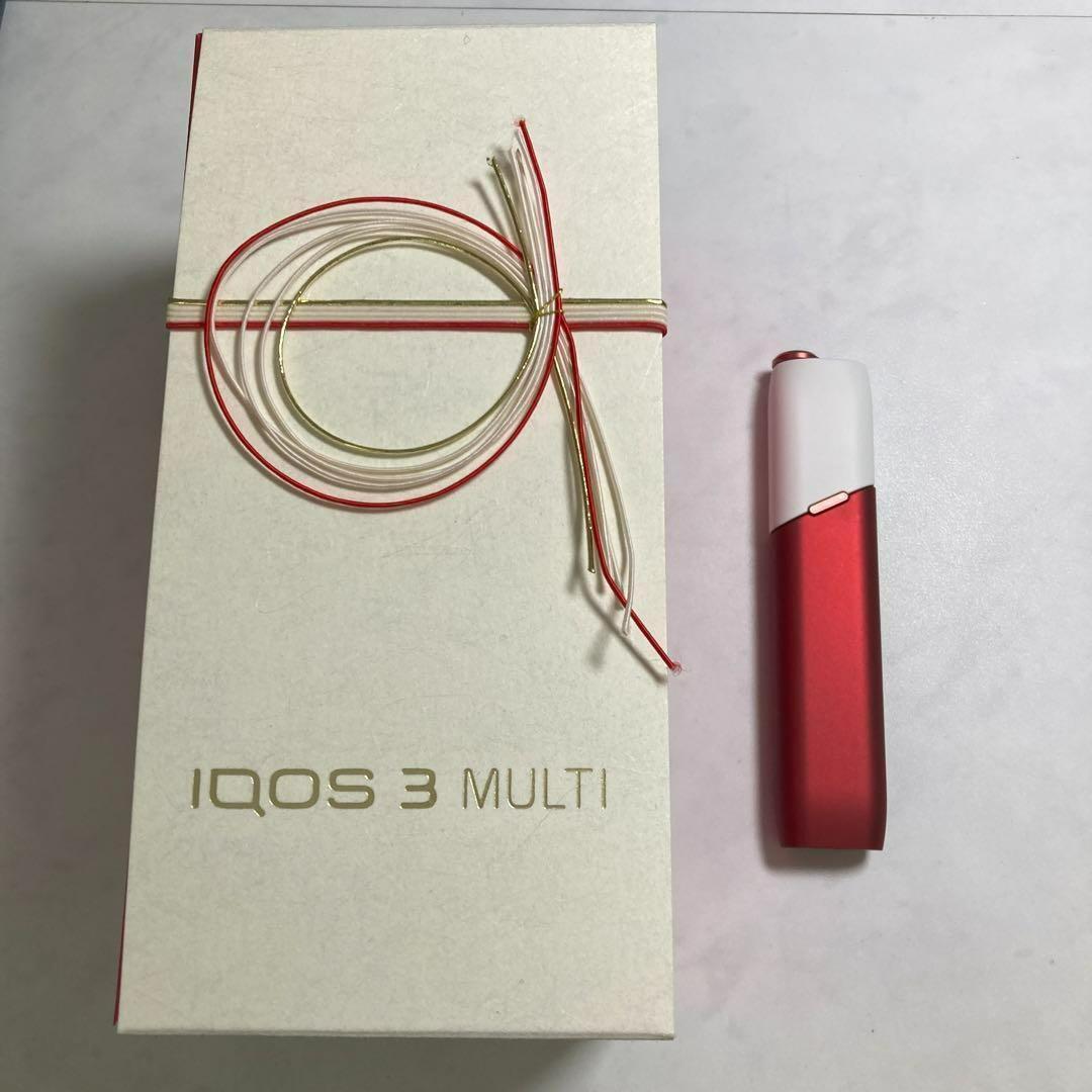 01.2642 【未使用品】通電確認済◎iQOS3 マルチ レッド ホワイト 限定 令和限定モデル 限定カラー 電子タバコ 加熱式タバコ