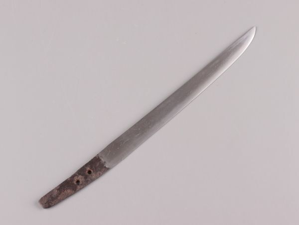 古美術 時代武具 短刀 22.6cm 無銘 登録付 白鞘 時代物 極上品 初だし品 C5198の画像4
