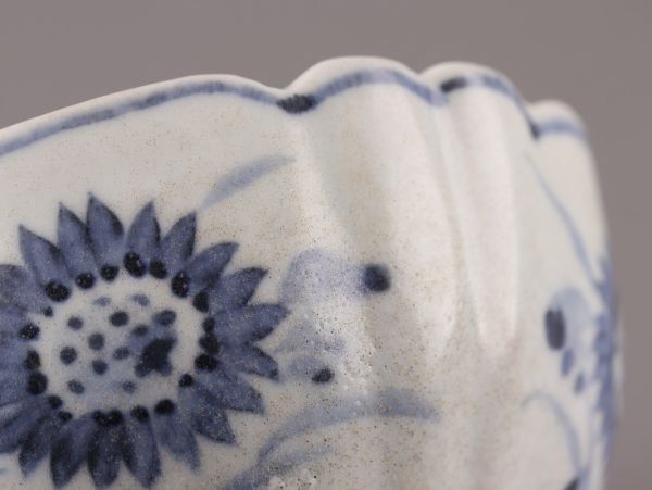 古美術 朝鮮古陶磁器 李朝 白磁 染付 時代物 極上品 初だし品 C5422の画像8
