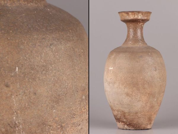 古美術 朝鮮古陶磁器 高麗 黒高麗 花瓶 時代物 極上品 初だし品 C5407の画像1
