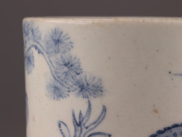 古美術 朝鮮古陶磁器 李朝 染付 文房具 筆筒 時代物 極上品 初だし品 C5350の画像6