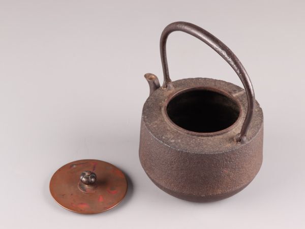 煎茶道具 正寿堂 高橋敬典 銅製蓋 胴在印 時代鉄瓶 時代物 極上品 初だし品 C5519の画像9