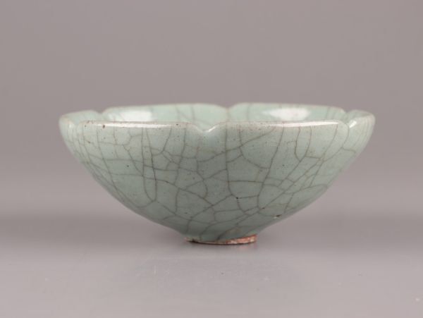 中国古玩 唐物 宋代 官窯 氷裂 青磁 茶碗 時代物 極上品 初だし品 C5605の画像5
