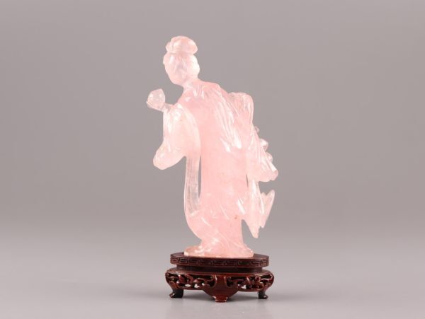中国古玩 唐物 紅水晶 天女 置物 細密細工 時代物 極上品 初だし品 C5721_画像4