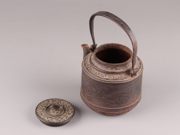 煎茶道具 銅製蓋 時代鉄瓶 時代物 極上品 初だし品 C5702_画像9