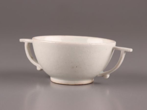 古美術 朝鮮古陶磁器 李朝 白磁 双耳 耳杯 時代物 極上品 初だし品 C5820_画像2