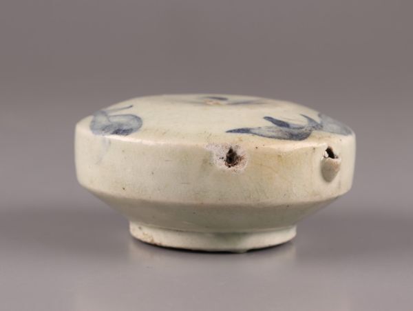 古美術 朝鮮古陶磁器 書道具 李朝 白磁 染付 水滴 時代物 極上品 初だし品 C5807_画像5