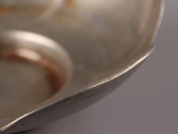 中国古玩 唐物 煎茶道具 古錫造 茶托 五客 在印 時代物 極上品 初だし品 C5759_画像5
