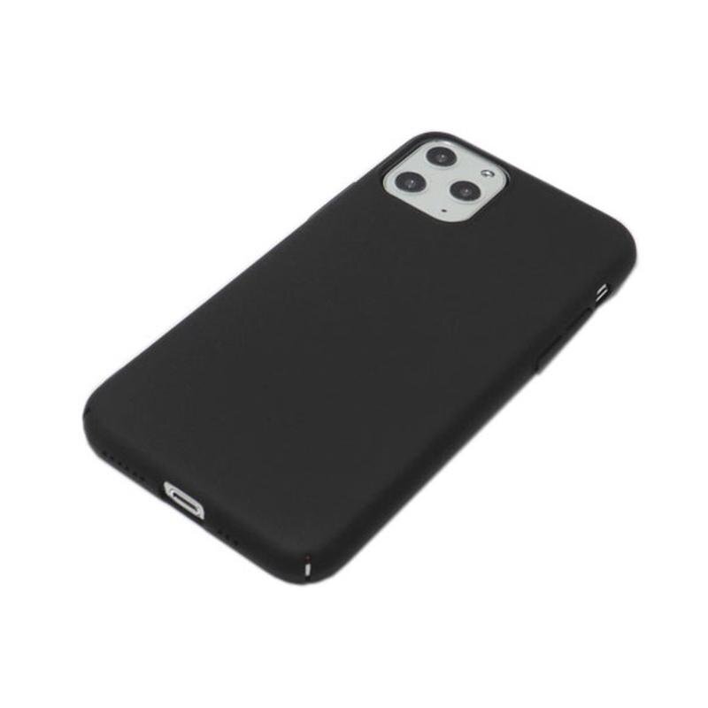 iPhone 11 Pro Max アイフォン アイホン 11 プロ マックス ジャケット シンプル 無地 プラスチックハード ケース カバー ブラック 黒色の画像1