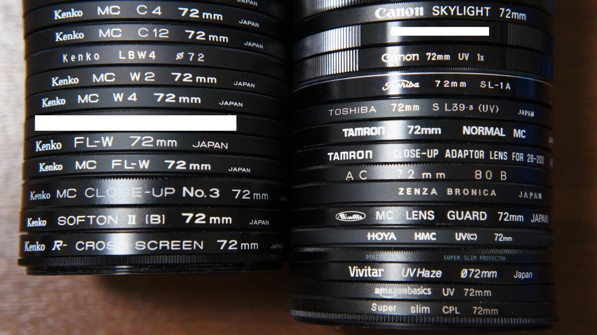 [72mm] Kenko Nikon Canon等 UV PL等 中古実用フィルター 480円/枚の画像4