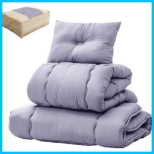 *1. single 4 point _ lavender gray * three layer mattress ]...[ high density . cotton entering 4 point set anti-bacterial single futon set deodorization 