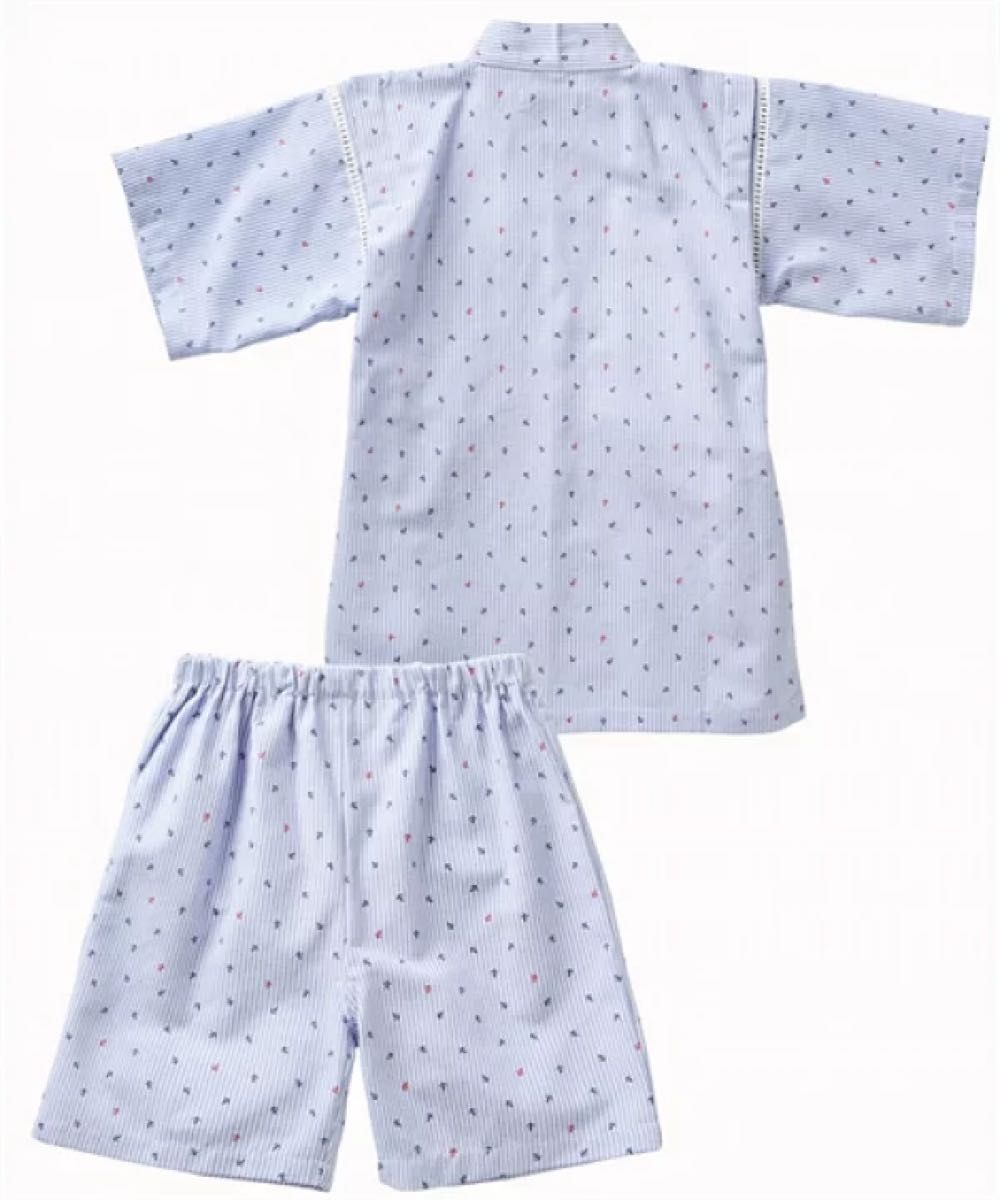 甚平スーツ（男の子　ベビー服　子供服）ブルー 100 甚平 キッズ お祭り じんべい 夏祭り