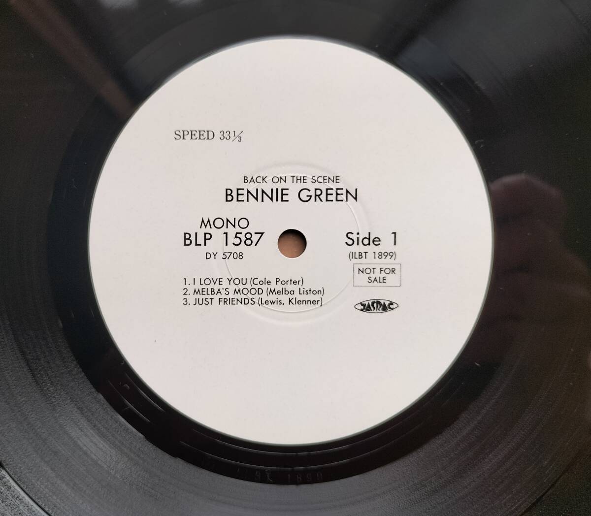 LP ベニー・グリーン BENNIE GREEN Back On The Scene 1982年(?) 国内盤・見本盤【 美品 】の画像7