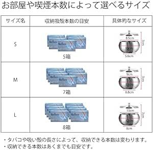 Perphin 灰皿 蓋付き 断熱パッド付き 屋外 室内 卓上 はいざら 大容量 ステンレス（Mの画像6