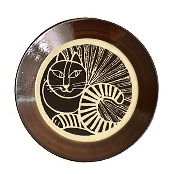 IZ47435S★Lisa Larson リサ ラーソン 益子の皿 くろねこ 黒猫 食器 猫 北欧 スウェーデン 陶器 皿 プレート キッチン雑貨 ギフトの画像1