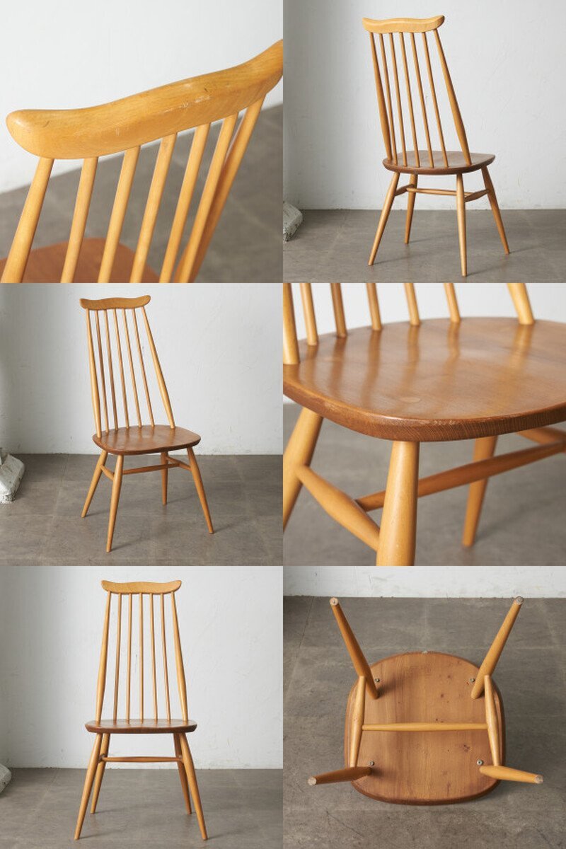 IZ74326N★ERCOL ヴィンテージ ゴールドスミスチェア 英国 アーコール エルム ダイニングチェア ウィンザーチェア 木製 椅子 ビンテージ_画像6