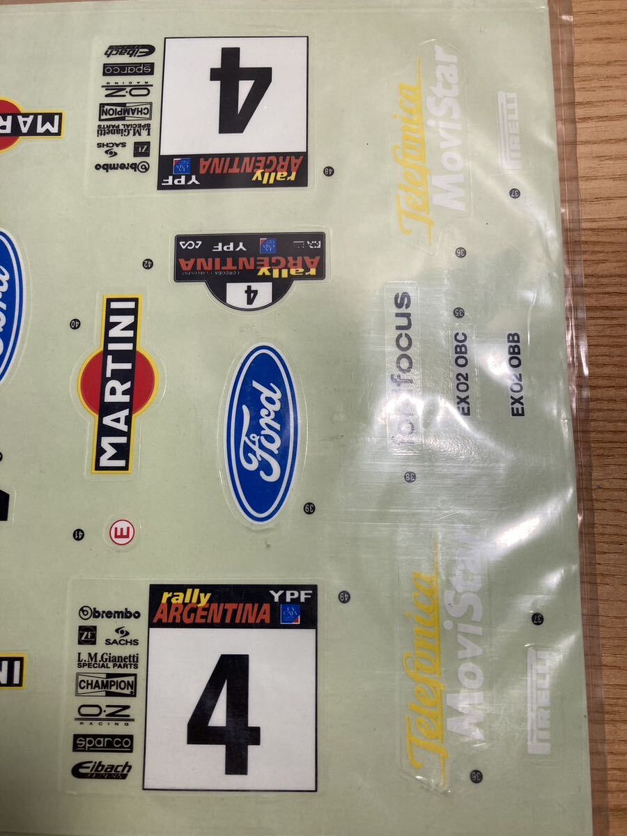 京商 当時物 未使用 フォード フォーカス RS WRC ボディー マルティーニデカールセット ピュアテン タミヤ TT02 XV01 ラリーの画像10