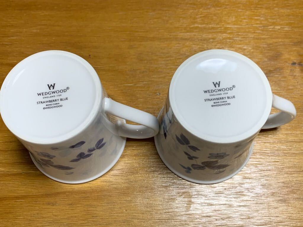 WEDGWOOD ウェッジウッド ストロベリーブルー ペア マグカップ 
