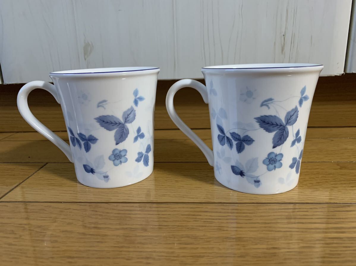 WEDGWOOD ウェッジウッド ストロベリーブルー ペア マグカップ 