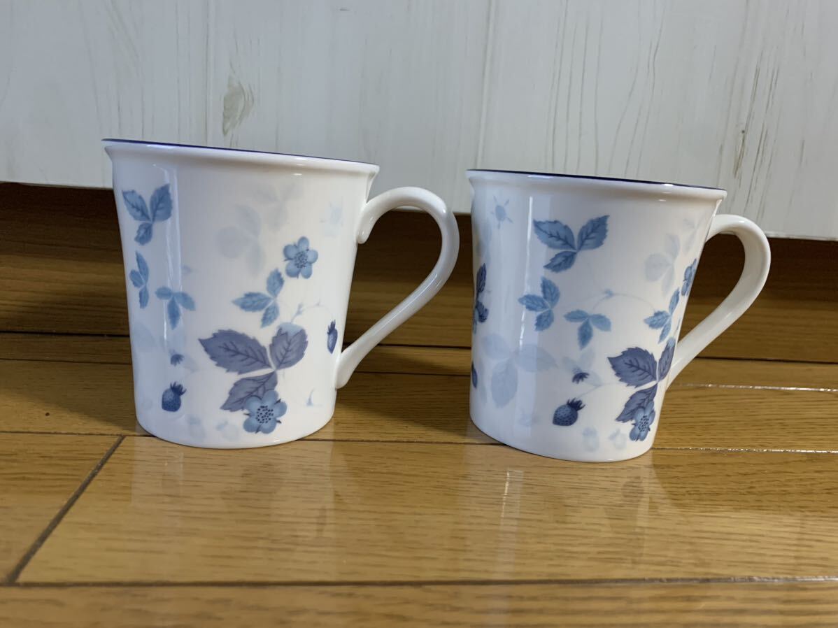 WEDGWOOD ウェッジウッド ストロベリーブルー ペア マグカップ 