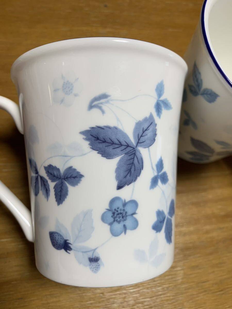 WEDGWOOD ウェッジウッド ストロベリーブルー ペア マグカップ 