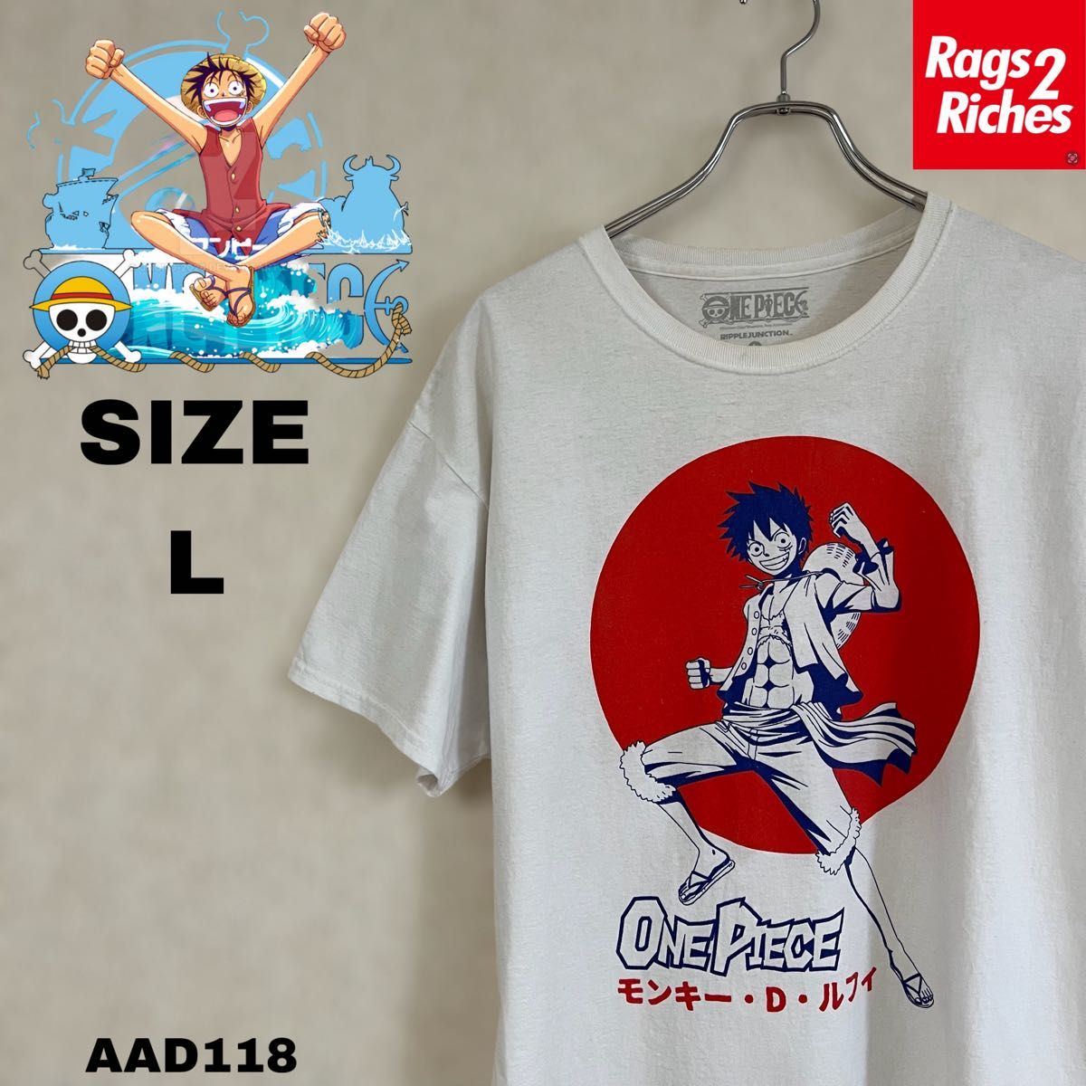 ONE PIECE モンキー・D・ルフィ ワンピース プリントTシャツ ONE PIECE モンキー・D・ルフィ ワンピース プリントTシャツ