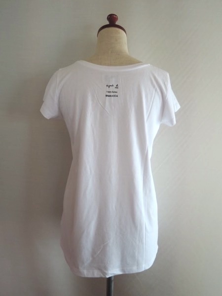 Agnis B アニエスベー T-shirt d'artiste アーティスト プリントTシャツ 半袖カットソー サイズ1_画像6