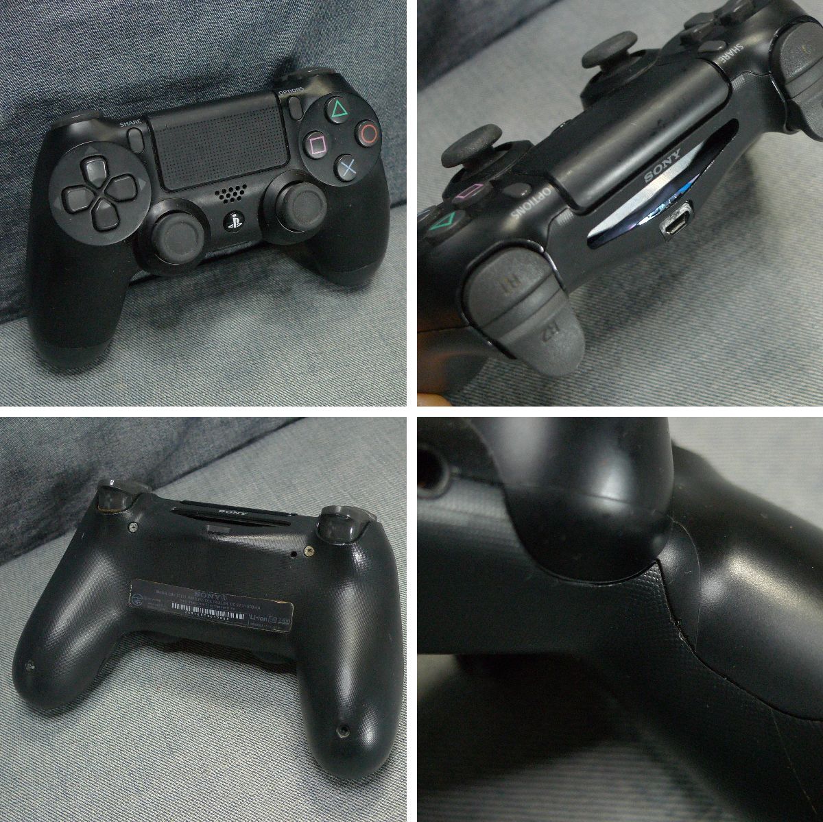 n3822△ソニー PS4 コントローラー デュアルショック4 ジャンク5点 ◇ ブルー ブラック CUH-ZCT2J CUH-ZCT2J DUALSHOCK4_画像6