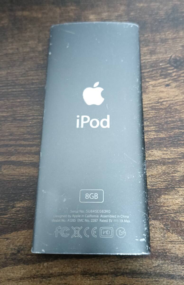 Apple ipodnano アイポッドナノ 第4世代 8G A1285 ブラック ケーブル付き_画像5