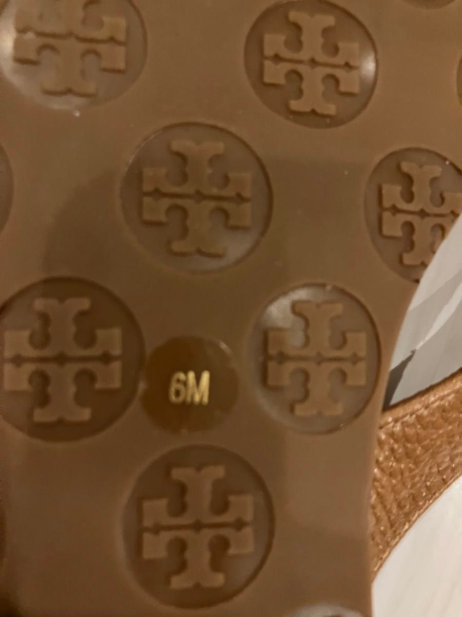 未使用 トリーバーチ TORY BURCH サンダル 6M 23cm レザー ライトブラウン 