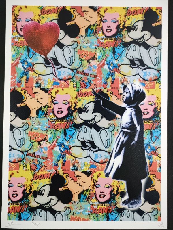 世界限定100枚 DEATH NYC アートポスター 62 ポップアート バンクシー 風船と少女 アンディ・ウォーホル マリリン ミッキーマウスの画像2