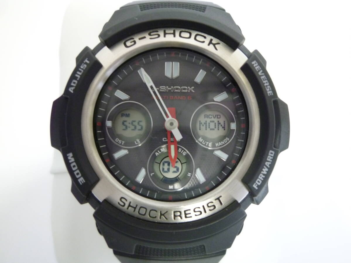 62704◆CASIO/カシオ G-SHOCK/Gショック AWG-M100 タフソーラー 電波 腕時計 デジアナ 2針 説明書 元箱有◆の画像2