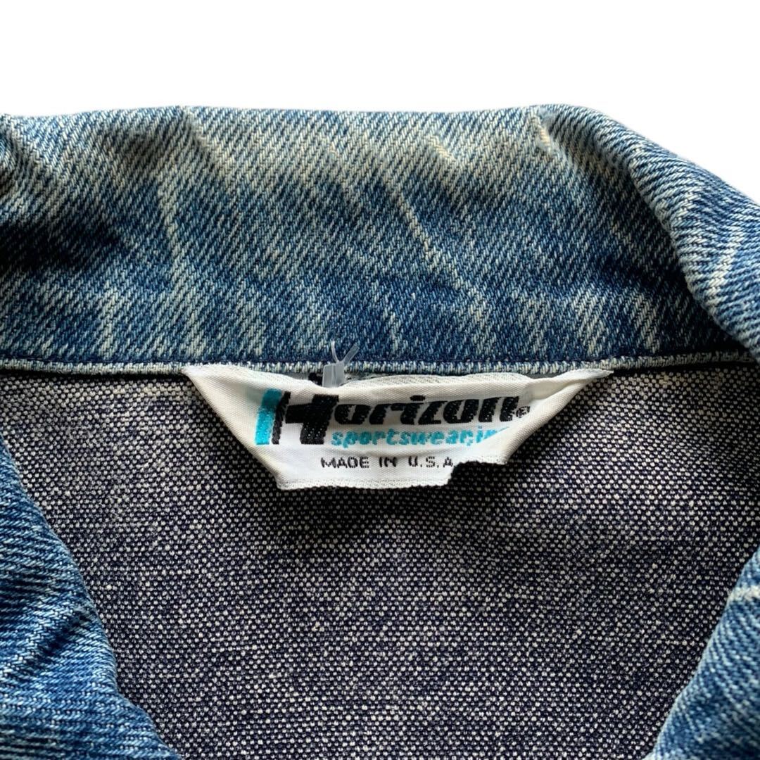 240201BRB55● Harizon USA製 Denim Jacket ビンテージ vintage デニムジャケット アメリカ製 ジャケット ヴィンテージ ジージャンの画像3