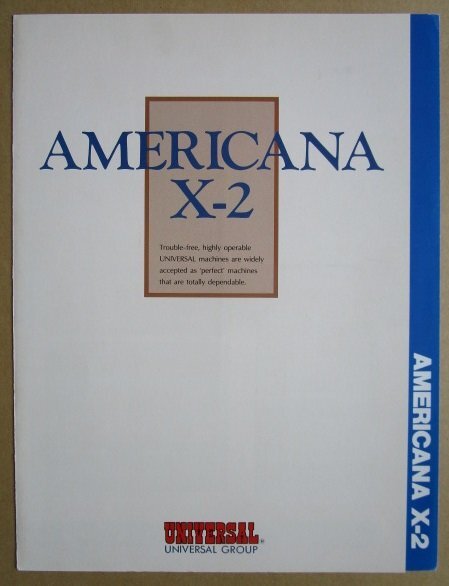 ◎ 2.1号機 アメリカーナX2 SLOT アルゼ系 ユニバーサル-幅3【実機/パンフレット/チラシ】レトロ 現物画像 の画像4
