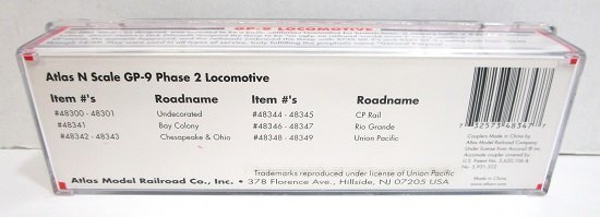 ■【動作確認済】Atlas Nゲージ #48347 GP-9 Ph.2 Rio Grande #5953 ディーゼル機関車 リオグランデ アトラス 外国車両_画像2