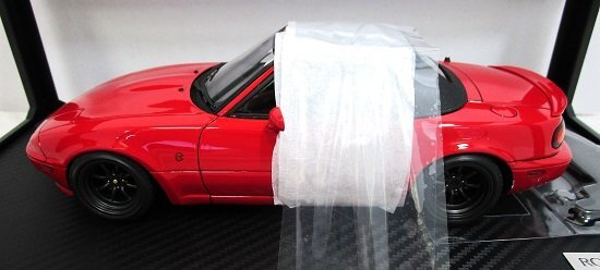 ■ignition model 1/18 Mazda Eunos Roadster (NA) Red マツダ ユーノスロードスター イグニッションモデル ミニカーの画像4