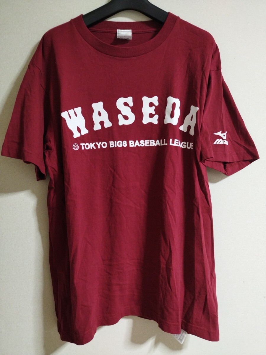 東京六大学野球 MIZUNO ミズノ早稲田大学 野球部 Tシャツ 応援 東京六大学野球 MIZUNO ミズノ早稲田大学 野球部 Tシャツ 応援