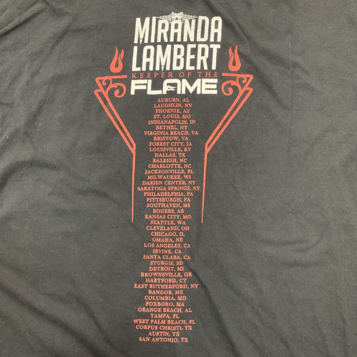 【入手困難】MIRANDA LAMBERT★ミランダランバート☆両面プリント★ビッグシルエット★バンドTシャツ★2XL★古着