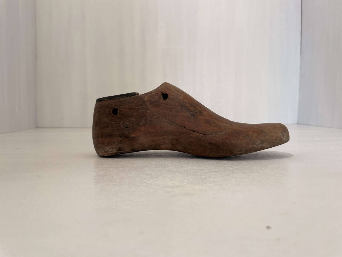 [9476]2点セット 木型 靴 ヴィンテージ オブジェ ウッドオブジェ シャビー シック アンティーク 置物 ヴィンテージ雑貨 ブーツ_画像5