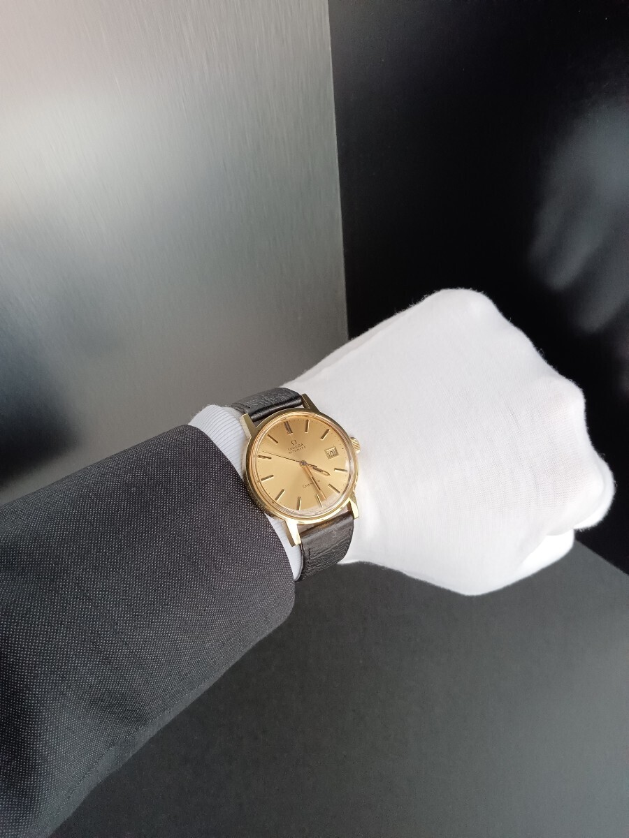 【希少】 1円 1スタ オメガ OMEGA ジュネーブ 166.0098 機械式 自動巻き メンズ 腕時計 ゴールド文字盤 の画像7