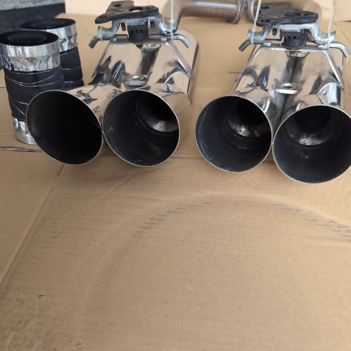  Honshu Shikoku Kyushu free shipping Garcon muffler 4 pipe out UCF11 Celsior that time thing addition siren -4 piece & new goods muffler gasket 2 sheets attaching 