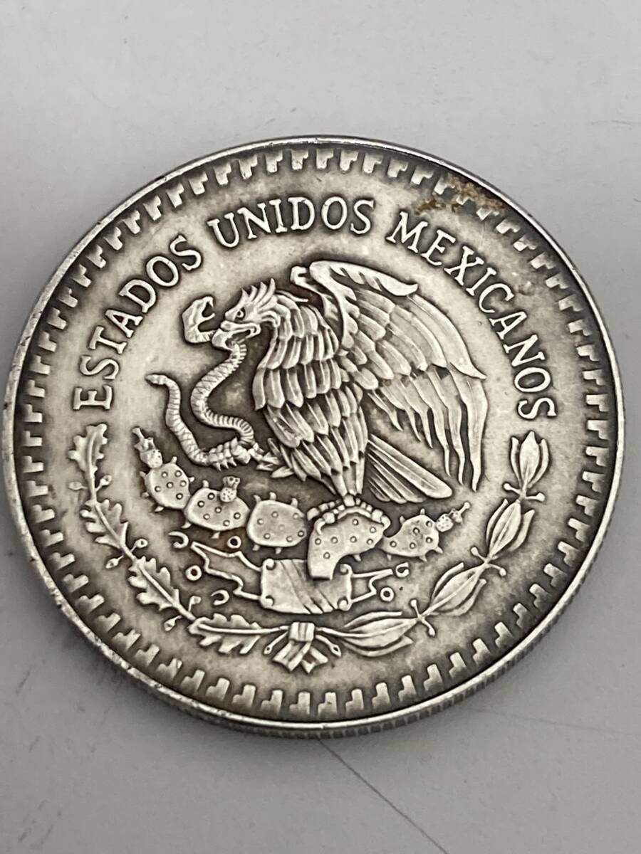 【♯6667】メキシコ大型銀貨　1オンス　純銀　直径36ｍｍ　1991年銘　要真贋確認_画像2