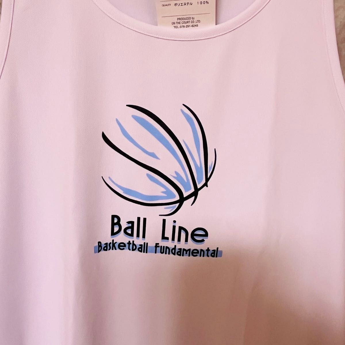 【新品未使用】ボールライン　タンクトップ　札付き　M ホワイト　センターロゴ