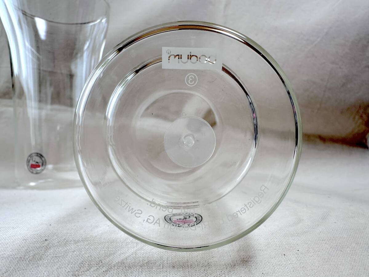 【管⑲】bodum ASSAM ダブルウォールグラス 400ml 2個 ボダム アッサム 保温 食洗器対応 電子レンジ 冷凍 オーブンの画像4