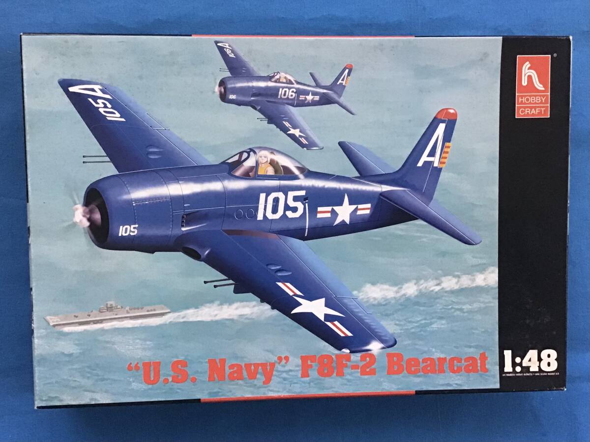 ■送料300円～ 1/48 ホビークラフト アメリカ海軍最強レシプロ戦闘機 グラマン F8F-2 ベアキャットの画像1