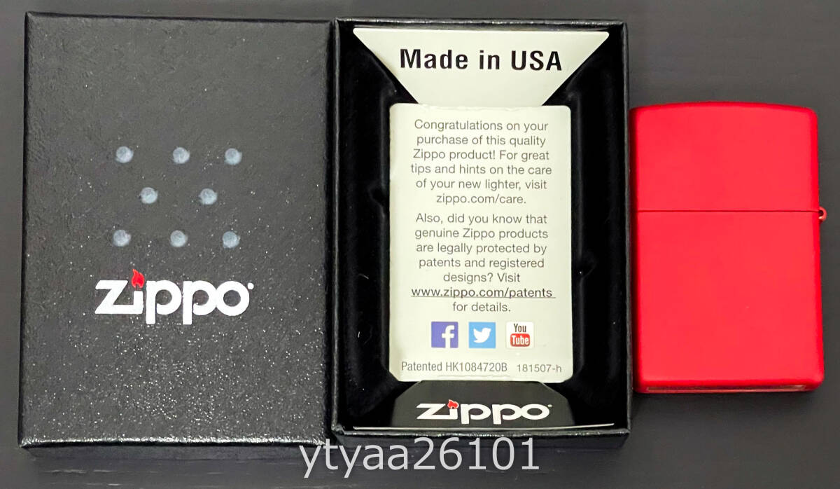 【Zippo 未使用 新品 1円～】ジッポー ZIPPO FUEL CAN フューエル・カン 1966 2014年製 レッド 赤_画像3