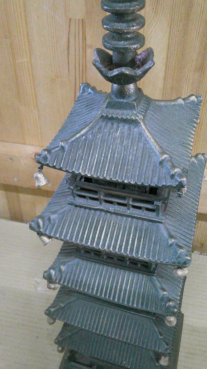 稀少　五重塔　法隆寺　高さ83cm　重量11.5kg　一品物　オブジェ　アンティーク　歴史建造物