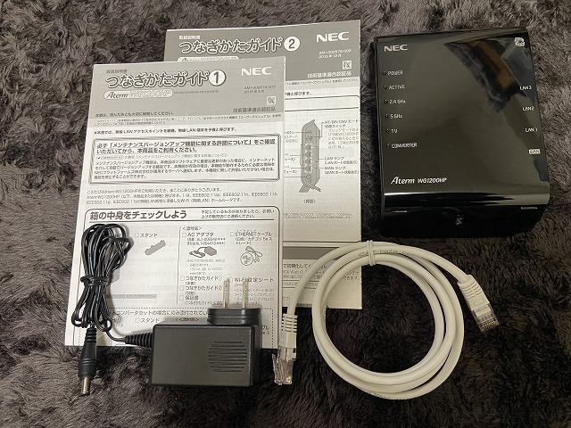 NEC WI-FIルーター AtermWG1200HP（5GHz帯-867Mbps／2.4GHz-300Mbps）_画像5