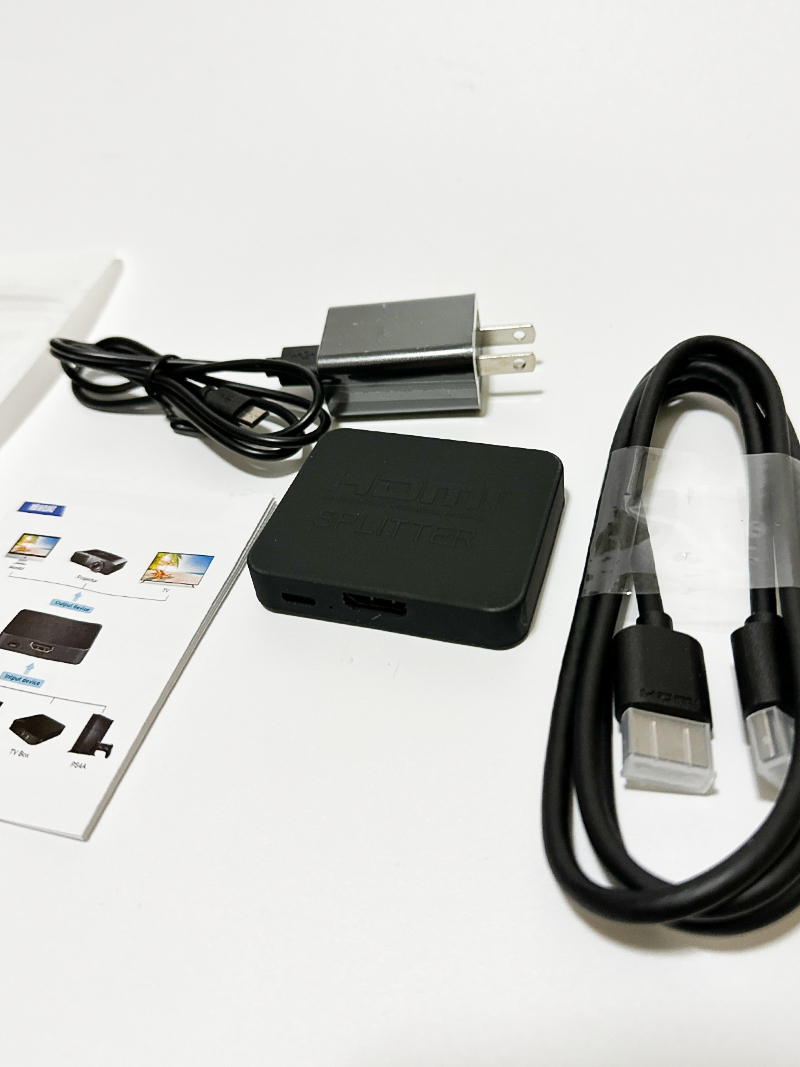 [YON-A60314304] HDMI 分配器 スプリッター 4K HDMI 映像分配器 1入力2出力 2台に出力 2160P 3D スプリッター USB電源ケーブル付き_画像5