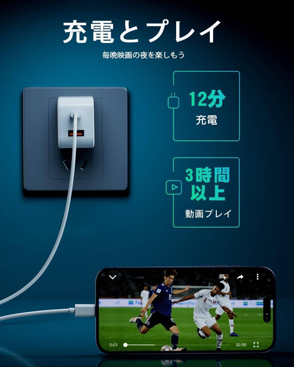 [YON-A60229244] iPhone USB 充電器 PD25W 急速充電器 acアダプター Type-C USB-C電源アダプタ コンセント Xperia GALAXY Androidの画像2